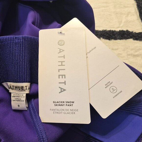 NWT Athleta Noble Blue Glacier Snow Skinny Pants Ski Winter Training - Picture 6 of 9